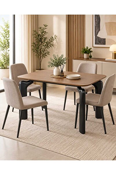 TrentonGCC Modern Dining Table 130×80×75 cm – Stylish Rectangular Dining Tabl...