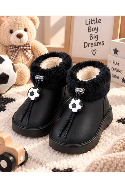 RoseVeno Waterproof Unisex Children's Eva Rain Snow Boots with Fur Inside