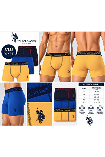 U.S. Polo Assn. Men'S, 100% Cotton 3-Piece Boxers (Boxed)