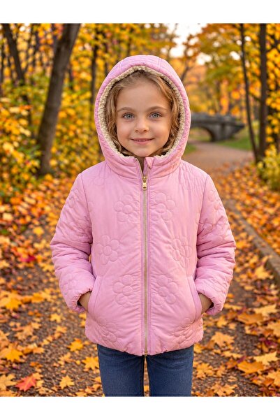 Merdia Kids Floral Girls' Water and Wind Resistant Coat