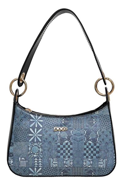 Dogo Kadın Vegan Deri Mavi Omuz Çantası - Blue Motif Tasarım