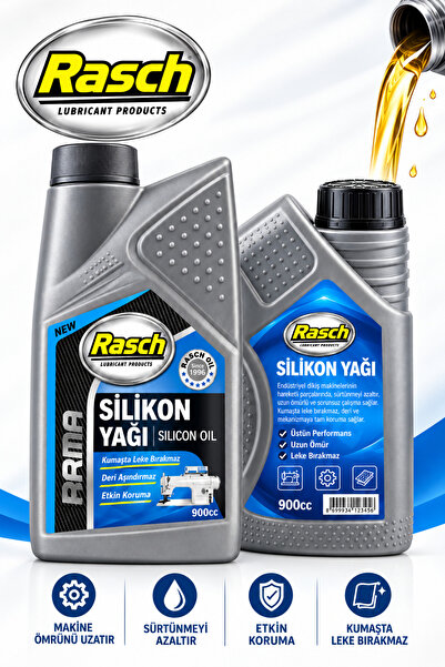 Rasch Isıya Karşı Dayanaklı Sıvı Silikon Yağı 1 Litre Koşu Bandı Yağı