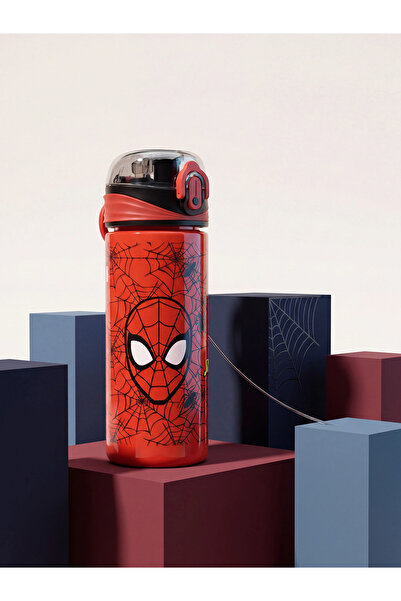 LC Waikiki Spider Man Örümcek Adam Erkek Çocuk Plastik Su Matarası 500 ml
