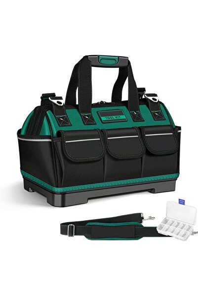 VAODO 16 Inch Tool Bag, Heavy Duty Wide Mouth Large Tool Bag with Adjustable ...