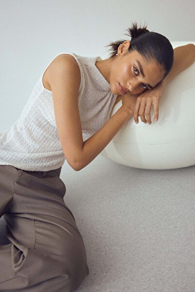 H&M Crinkled asymmetric top