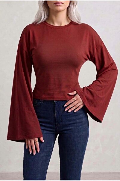 Teenage Millionaire Women's Tile Print Crew Neck Waist-Sitting Spanish Long S...
