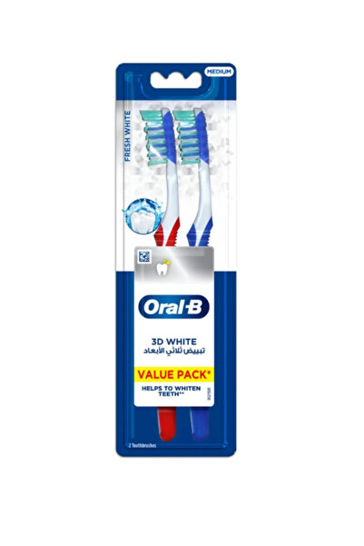 Oral-B 3D White Fresh 40 Medium 1 1free (2709) --- 3D White Toothbrush 40 Medium