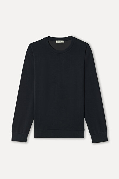Mudo Erkek Antrasit Loose Fit Modal Karışımlı Bisiklet Yaka Sweatshirt
