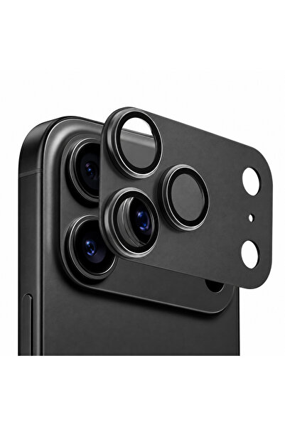 Nezih Case iPhone 18 Pro Max ile Uyumlu Titanyum Kaplama Tam Kaplayan Kamera ...