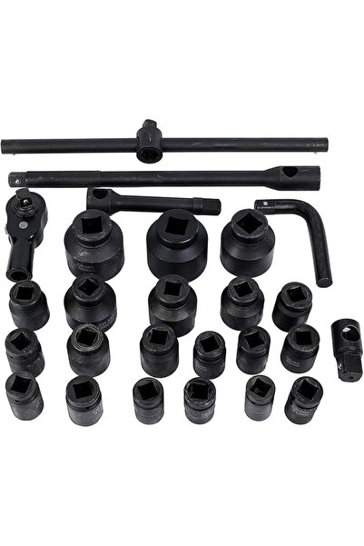 Lawazim Drive Socket Set -26 Pieces 3/4inch Drive- Heavy-Duty CR-MO Steel wit...