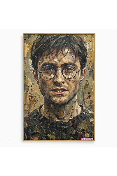 Luxcanva Tablou Canvas Eroul Din Taramul Magic 40x60 cm cu Rama Auriu Portret...