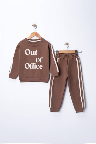 ZİMEXİ 3-4-5-6 Years Old Three-Stripe Children's Tracksuit Set