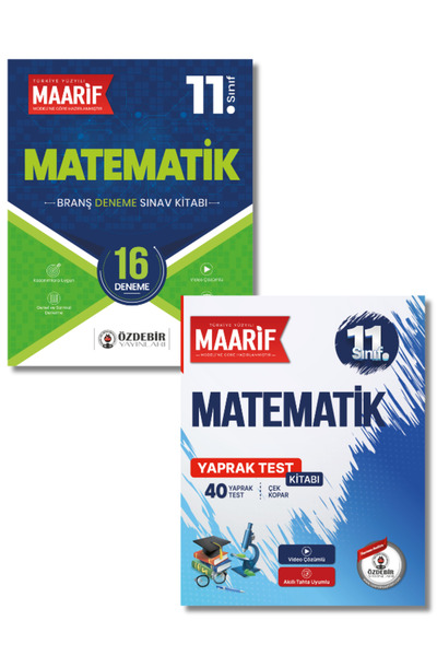 ÖZDEBİR YAYINEVİ 11.Sınıf Matematik Branş Deneme ve Yaprak Test Seti (Maarif ...