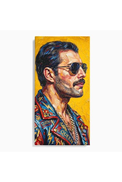 Luxcanva Tablou Canvas Legenda Freddie Mercury 60x120 cm pe Sasiu Lemn Muzici...