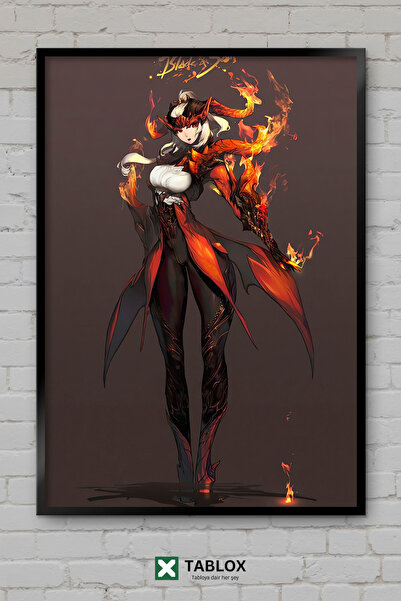 tablomaxtbx Blade And Soul Game RPG Φανταστικό Πλαίσιο Τέχνης με ξίφη, Διακοσ...
