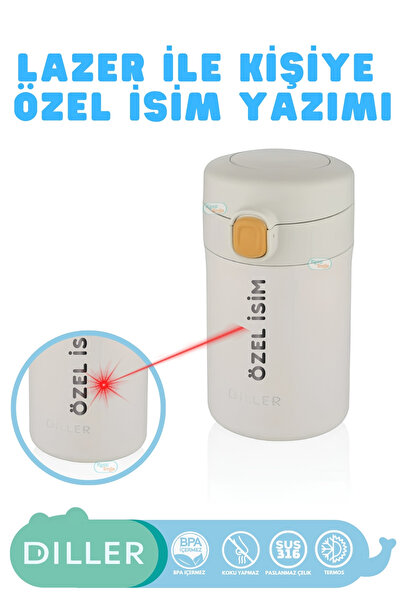 DILLER Lazer Baskı ile Kişiye Özel İsim Yazılabilen 300ml Mini Boy Yeni Seri ...