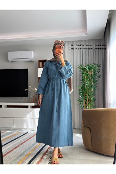Minebutikevi Kot Denim Elbise
