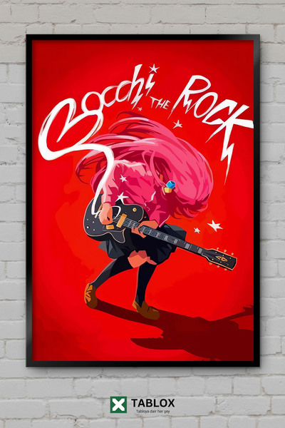 tablomaxtbx The Rock Anime Manga Muzički Bänd Japanski Poster Okvir Izgleda D...