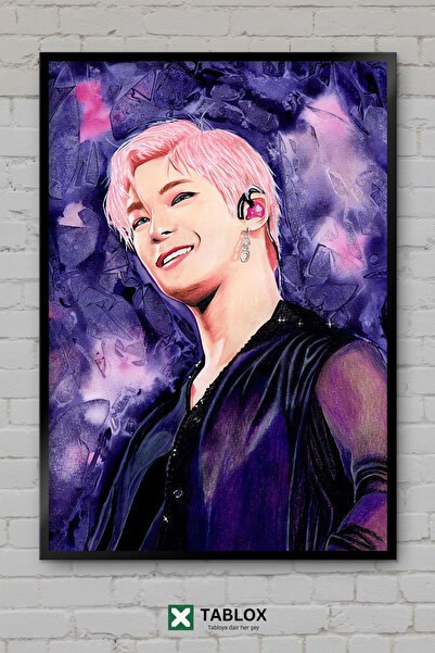 tablomaxtbx Astro Moonbin Kpop pevač, korejski portret u okviru, dekorativna ...