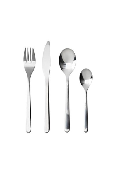 IKEA طقم أدوات مائدة فورنفت لـ 6 أشخاص، ستانلس ستيل، 24 قطعة