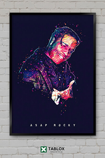 tablomaxtbx Asap Rocky Ράπερ Ράπερ Χιπ Χοπ Τραγουδιστής Μουσική Αφίσα με κορν...
