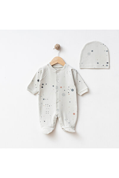 ASEY BABY BENEKLİ TULUM ŞAPKA SET 2'Lİ SET %100 PAMUK ORGANİK YENİDOĞAN