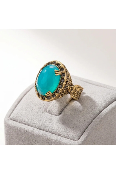 Dorvina Bronze Women's Ring Authentic Copper Jewelry Lavina Turquoise Zircon ...