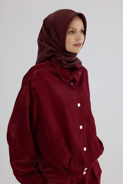 İpekhan Sura Silk Scarf 53005 Dark Burgundy