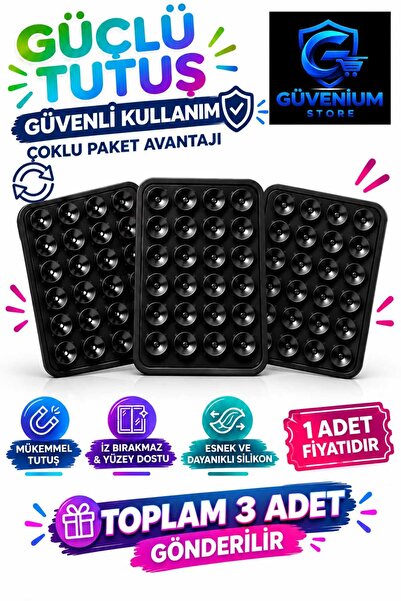 güvenium store Silikon Vakumlu Yapışkanlı Kaymaz Telefon Tutucu Vantuz