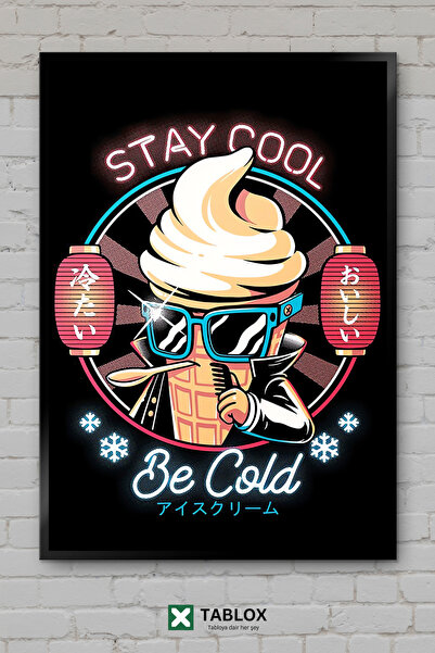 tablomaxtbx Be Cold So Cool Καλλιτεχνική αφίσα με διαφημιστικό απόφθεγμα, δια...