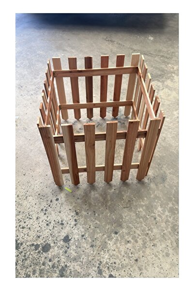 Generic حاجز حديقة خشبي قابل للطي بتصميم سياج زخرفي بطول 120 سم وارتفاع 29 سم