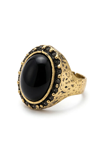 Dorvina Bronze Women's Ring Authentic Copper Jewelry Zircon Inlaid Black Oval...