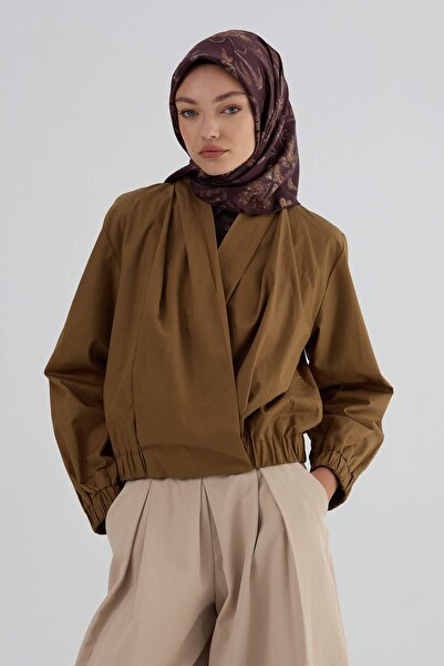 İpekhan Sura İpek Eşarp 53004 Bordo Kahve