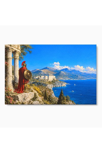 Luxcanva Tablou Canvas Strajer Grec Antic 120x80 cm pe Sasiu Lemn Grecia Peis...