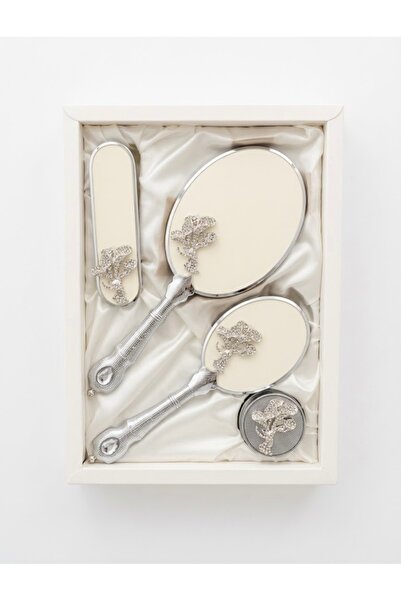 Pierre Paris Luxury Brooch Bridal Set White Mirror Comb Set
