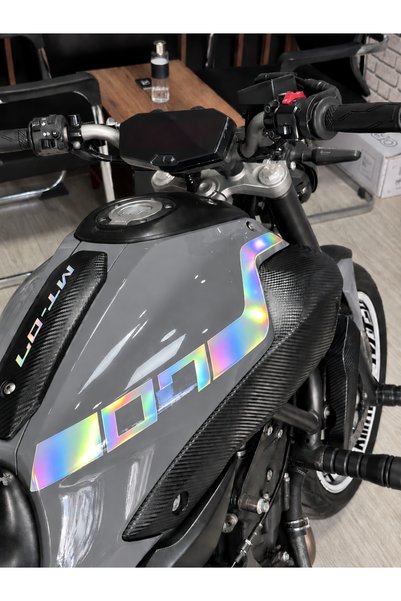 Mavera Stickers Yamaha MT-07 İçin 07 Depo Kordon Şerit Sticker Etiket (sağ ve...