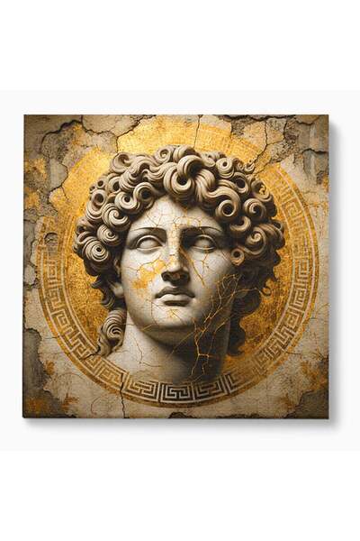 Luxcanva Tablou Canvas Bustul Antic 90x90 cm pe Sasiu Lemn Bust Antic Arta Cl...
