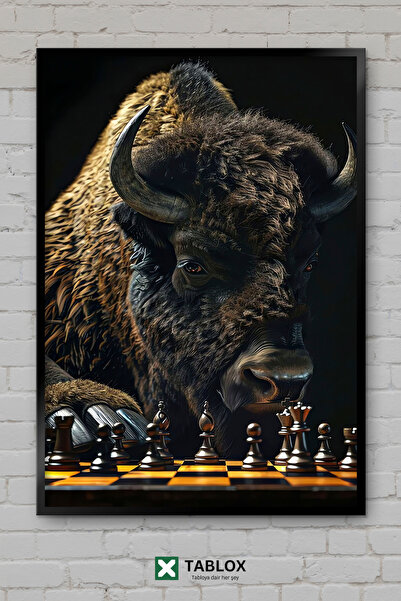 tablomaxtbx Bison Chess Bizon Chess Animal Strategy Art Frame Appearance Deco...