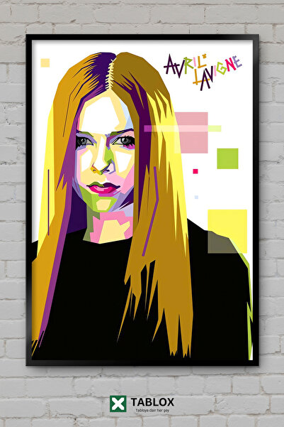 tablomaxtbx Avril Lavigne WPAP Pop Art Pevačica Punk Rock Okvir Izgled Dekora...