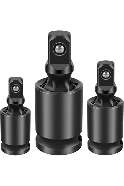 KOWVOWZ 3PCS Impact Socket Set, Impact Universal Joint Swivel Socket Set Swiv...