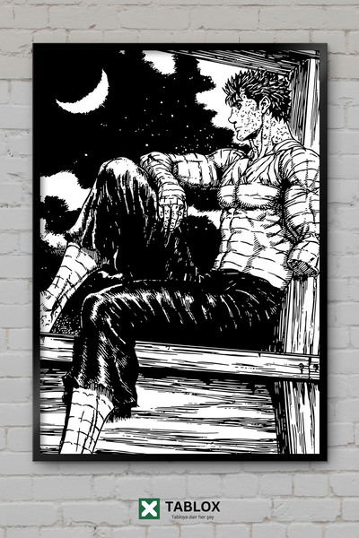 tablomaxtbx Berserk Anime Manga Guts Tama Fantastična Japanska Umeđena Dekora...