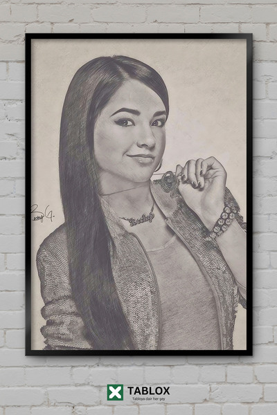 tablomaxtbx Becky G Τραγουδίστρια Ποπ Μουσική Λατινική Αφίσα με Πλαίσιο Διακο...