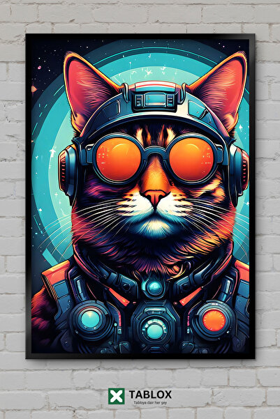 tablomaxtbx Astro Kitty Mačka Mačka Astronaut Astronaut Svemir Slatka Umešana...