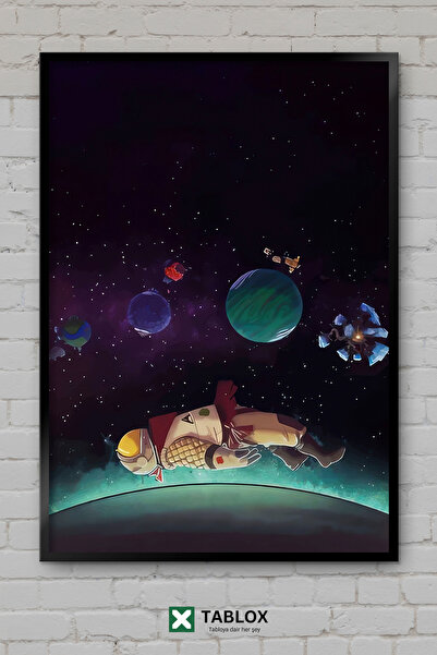 tablomaxtbx Outer Wilds Astronaut Svemirska Igra Okvir Izgled Dekorativni MDF...