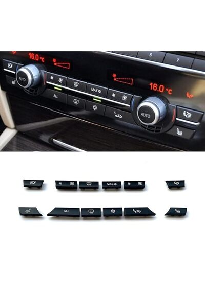 Generic 12 قطعة من أغطية أزرار التحكم في تكييف الهواء والتدفئة لسيارات BMW ال...