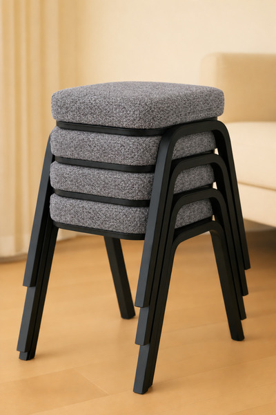 Ecowood Metal Tabure - 4 Adet