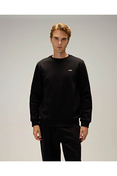 Ellesse Βαμβακερό Μαύρο Ανδρικό Φούτερ 6WM3003