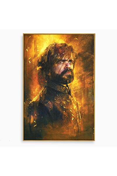 Luxcanva Tablou Canvas Tyrion Lannister 40x60 cm cu Rama Auriu Serial Regal P...