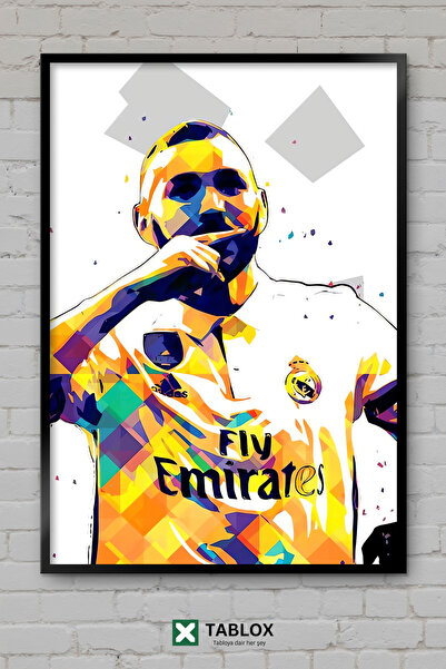 tablomaxtbx Moja žena Benzema, fudbaler, fudbal, Francuska, poster, okvir, de...