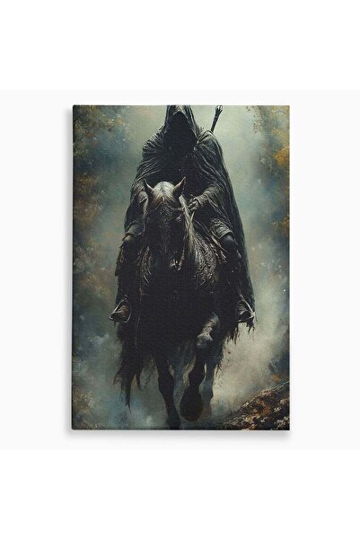 Luxcanva Tablou Canvas Calaretul Misterios 40x60 cm pe Sasiu Lemn Cavaler Cal...